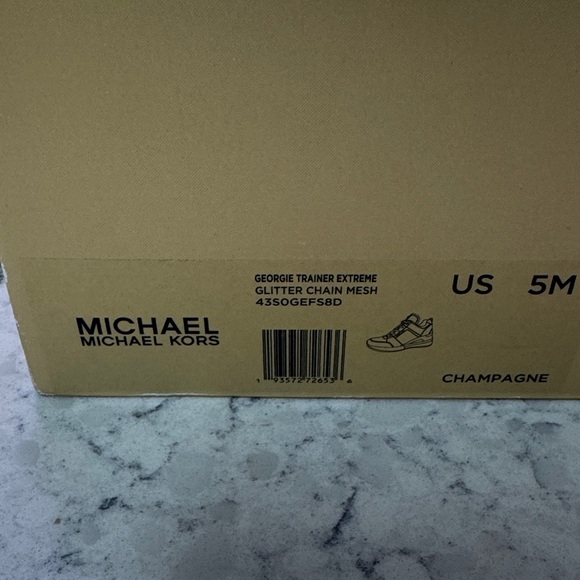 Michael Kors Women's Extreme Georgie  Trainer Sneakers Glitter Chain SZ 5 - Picture 10 of 11